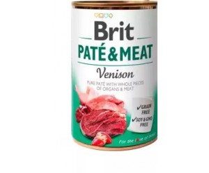 Brit Paté & Meat Dog k 400 g venison  Вологий корм для собак з Олениною шматочки м'яса в паштеті