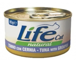 Life cat вологий корм для котів, з Куркою та Качкою, банка 85 грам