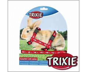 Trixie TX-6263 Шлейка з повідцем для кролика  з морквинами, нейлон 125см