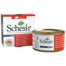 Schesir cat, вологий корм для котів з тунцем та креветками 85гр(банка)