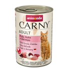 Animonda Carny, вологий корм для котів з м'ясом  індички та креветками