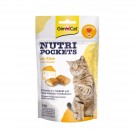 GimCat Nutri Pockets ласощі для котів з Сиром та Тауріном 60гр