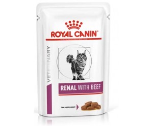 ROYAL CANIN Renal Feline Beef  вологий корм для котів з нирковою недостатністю з Яловичиною