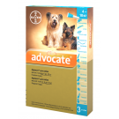 Bayer ADVOCATE краплі від бліх   кліщів для собак вагою 4-10кг