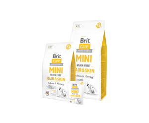 Brit Care Mini Grain Free Hair & Skin, беззерновий корм для довгошерстних собак