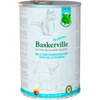 Baskerville Holistic, вологий корм для котів з олениною,  кроликом  та котячою м'ятою