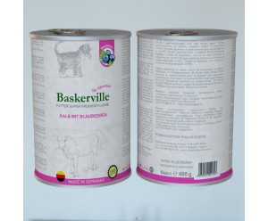 Baskerville Super Premium, вологий корм для кошенят з телятиною та чорницею
