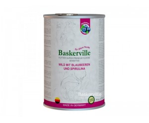 Baskerville Sensitive, вологий корм для собак з олениною та чорницею і спіруліною