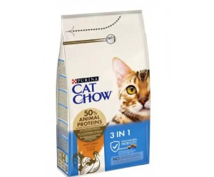 Purina Сat Chow Feline 3in1, сухий корм для дорослих котів потрійної дії 