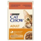 Purina Cat Chow Adult, вологий корм для котів з Яловичиною та баклажанами 85гр.