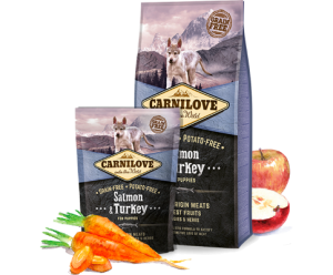 Carnilove Salmon & Turkey for puppies, беззерновий корм для цуценят з Лососем та Індичкою