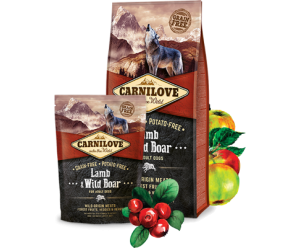 Carnilove Lamb & Wild Boar for adult, беззерновий корм для собак з ягням та кабаном