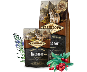 Carnilove Reindeer, беззерновий корм для собак з олениною