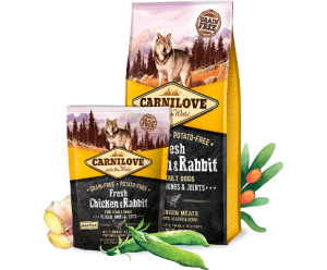 Carnilove Fresh Chicken & Rabbit, беззерновий корм для собак з Куркою та Кролем