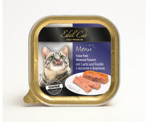 Edel Cat, вологий корм для котів з  лососем и фореллю 100 гр. Паштет