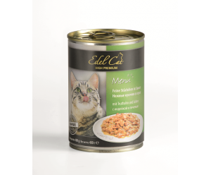 Edel Cat, вологий корм для котів з  Індичкою та Печінкою 400 гр