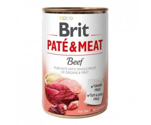 Brit Pate & Meat Beef 400 г Вологий корм для собак з Яловичиною та індичкою