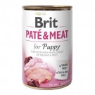 Brit Pate & Meat Chicken 400 г Вологий корм для цуценят з Куркою та Індичкою
