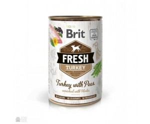 Brit Fresh Turkey Peas  400g Вологий корм з Індичкою, Горошком для собак