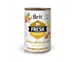 Brit Fresh Chicken Sweet Potato  400g Вологий корм з Куркою, бататом для собак
