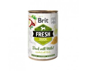 Brit Fresh Duck Millet k 400g Вологий корм з Качкою, пшоном для собак