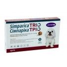 Simparica Trio жувальні таблетки від бліх та глистів для собак вагою 2,6 -5кг