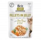 Brit Care Cat Trout & Cod Fillets in Jelly вологий корм для котів Тріска та Форель в желе