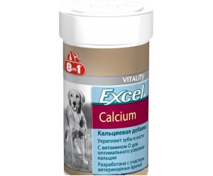 8in1 Excel Calcium 155таб. Вітаміни з Кальцієм для собак