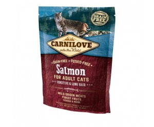 Carnilove Cat Salmon - Sensitive & Long Hair Сухий корм для котів з чутливим травленням з Лососем