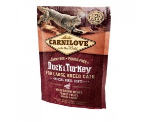 Carnilove Cat Duck & Turkey Large Breed Сухий корм для котів великих порід з Качкою та Індичкою
