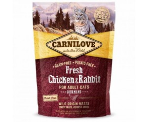 Carnilove Fresh Chicken & Rabbit Сухий корм для дорослих котів з Куркою та Кроликом