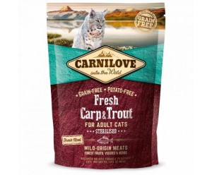 Carnilove Fresh Carp & Trout Сухий корм для стерилізованих котів з Рибою