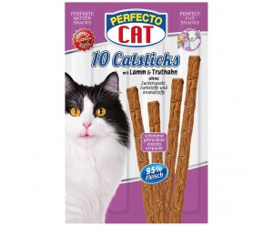 Perfecto Cat ласощі для котів, палички з Ягням та Індичкою (10шт)