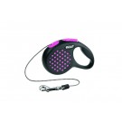 Flexi Design XS Cord 3м.рожевий рулетка-повідець для собак та котів до 8кг Трос