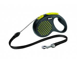 Flexi Design M Cord 5м.жовтий рулетка-повідець для собак до 20кг Трос