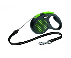 Flexi Design M Cord 5м.зелений рулетка-повідець для собак до 20кг Трос