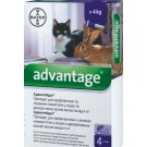 Bayer Advantage 80 АДВАНТЕЙДЖ  краплі від бліх та кліщів для кішок 4кг.