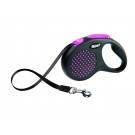 Flexi Design M Tape 5м.рожевий рулетка-повідець для собак до 25кг Стрічка