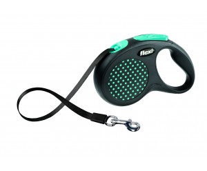 Flexi Design M Tape 5м.синій рулетка-повідець для собак до 25кг Стрічка