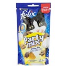 Felix Party Mix Cheezy Mix, ласощі для котів Сирний мікс, з смаком Чедеру, Гауди та Едамеру 60гр