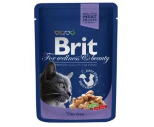 Brit Premium Cat вологий корм Тріска 100гр