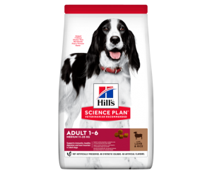 Hills Science Plan Canin Adult Lamb Medium корм для собак середніх порід з Ягням та рисомс-14 кг