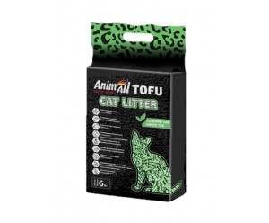 AnimAll Tofu Наповнювач соєвий, з ароматом зеленого чаю 6L,  2,6кг