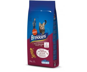 Brekkies Cat Urinary Care для дорослих котів з профілактикою сечокам'яної хвороби з Куркою