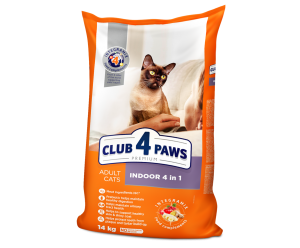 CLUB 4 PAWS Клуб 4 Лапи, сухий повнораціонний корм для котів що живуть в приміщенні