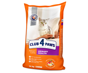 CLUB 4 PAWS Клуб 4 Лапи, сухий повнораціонний корм для котів для підтримки сечовивідної системи