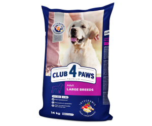 CLUB 4 PAWS Клуб 4 Лапи, сухий повнораціонний корм для собак великих порід