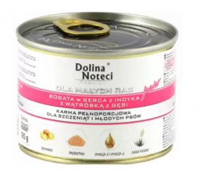 Dolina Noteci Premium, вологий корм для цуценят з Серцем Індички та Гусячою печінкою 185гр