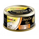 GimCat Shiny Cat Filet Вологий корм шматочки Тунця і Гарбуза в бульйоні 70 гр