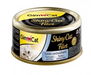GimCat Shiny Cat Filet Вологий корм шматочки Тунця та Анчоуси в бульйоні 70 гр